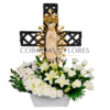 Arreglo Fúnebre: Cruz Abrazo Materno
