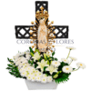 Arreglo Fúnebre: Cruz Abrazo al Cielo