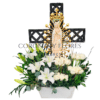 Arreglo Fúnebre: Cruz Abrazo de Tristeza